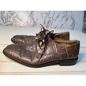 Stacy Adams Men's Genuine Snake & Leather Upper Oxford Dress Shoes Size 8.5 M